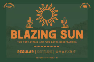 Blazing Sun Font for Bold Branding and Vintage-Inspired Crafts