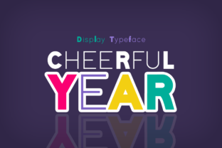 Cheerful Year Font: A Sweet Display Typeface for New Year's Creations