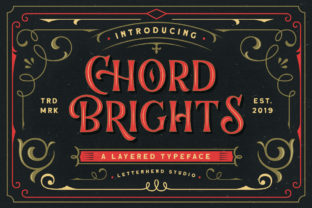Chord Brights Font: A Vintage Typeface for Creative Makers