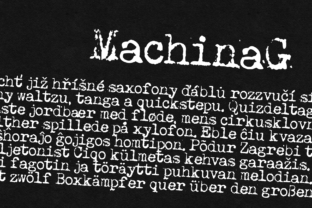 Machina G Font: A Typewriter Typeface for Craft Projects