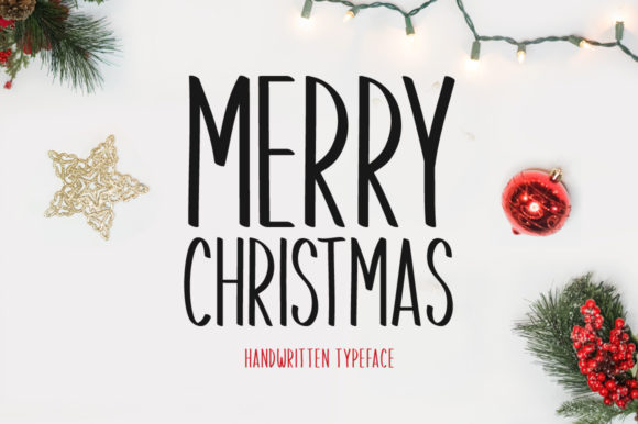 Merry Christmas Font for Holiday Typography