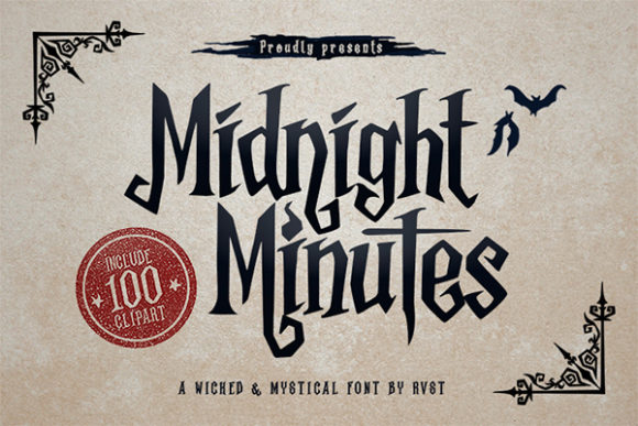 Midnight Minutes Font for Gothic Editorial Design