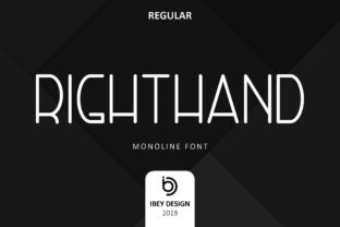 Right Hand Font: A Modern Monoline Typeface for Digital Design