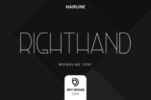 Right Hand Hairline Font for Makers and Designers